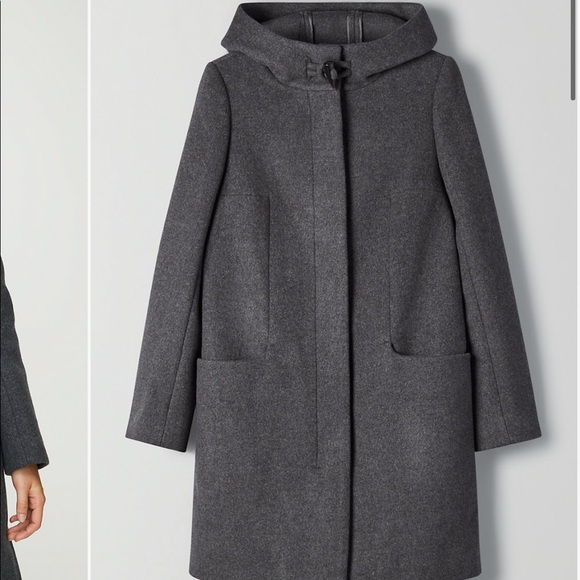Aritzia Babaton Pearce Wool Coat with hood in grey - Picture 7 of 16